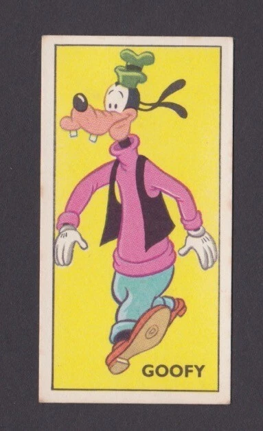 Card from WALT DISNEY CHARACTERS 2nd series by Barratt #6 Goofy exc