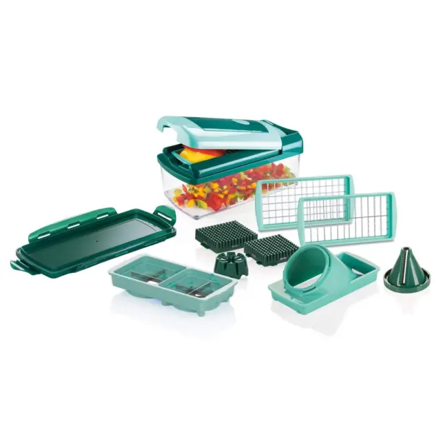 Genius A34035 Nicer Dicer Fusion Smart Vegetable Cutter Set 12-Piece Chopper wit