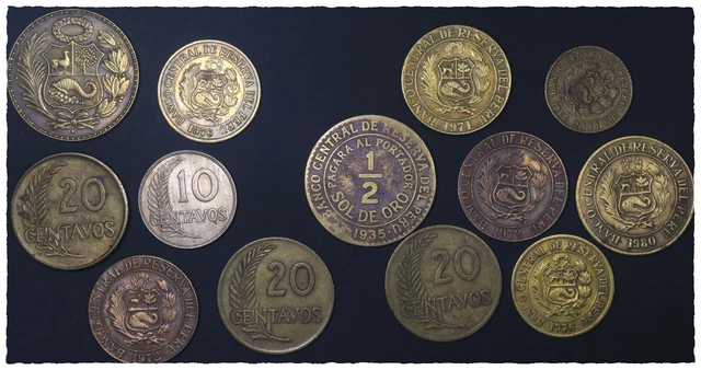 Peru coins Lot 1935-1980 (13 coins)
