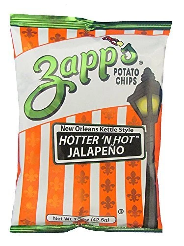 Zapp's Neuf Orleans Kettle-Style Pomme de Terre Chips, Plus Chaud N Jalapeno 30