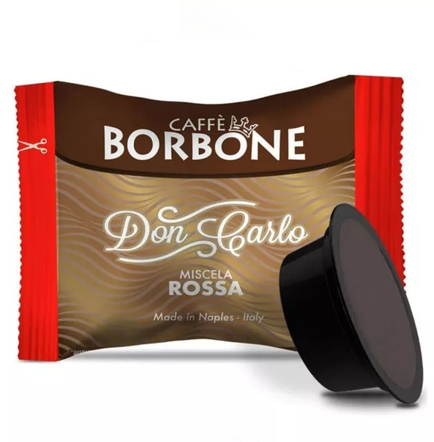 200 Capsule Caffè Borbone Don Carlo Rosse Compatibili con Sistema A Modo Mio