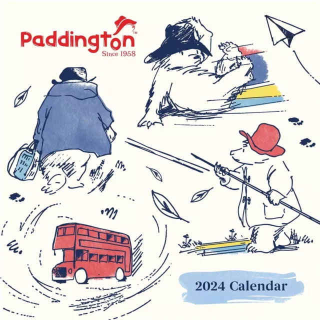 CLASSIC PADDINGTON BEAR Calendar 2024 Entertainment Month To View £
