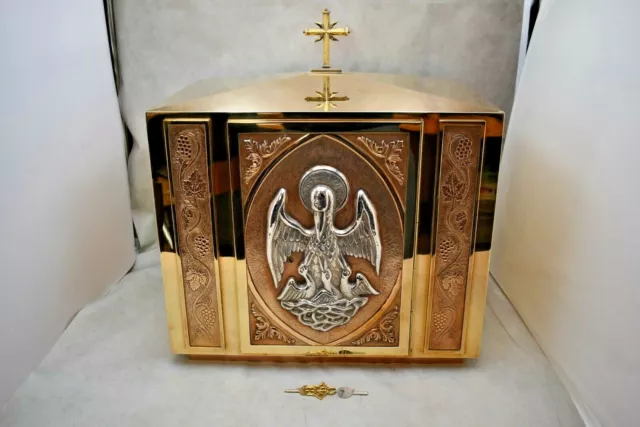 Nice Older European Made Pelican Tabernacle by Adrian Hamers (CU744) chalice co.