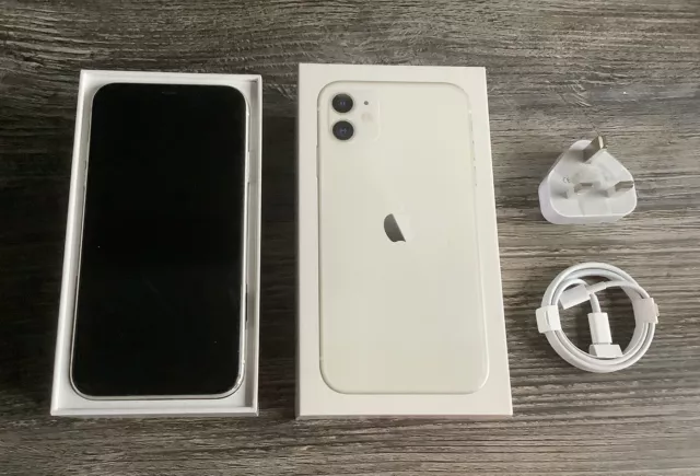 Apple iPhone 11 - 64GB - White (Unlocked) A2221 (GSM) - Working