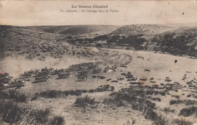 Antique Moroccan Morocco War RIFF Postcard Valley Column Written