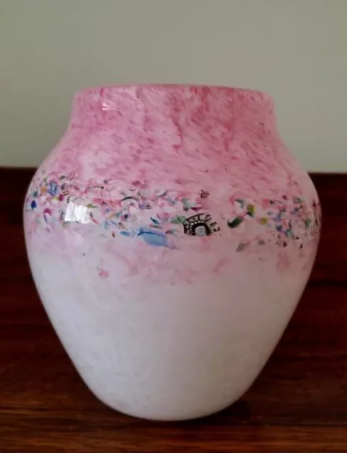 Perthshire Millefiori Cluthra Scottish Art Glass Vase