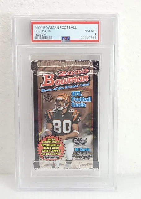 2000 Bowman Football Hobby Foil Pack PSA 8 Tom Brady RC Year (CCC)