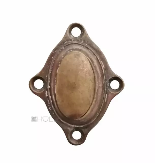 Jugendstil Schlüsselschild antik Tür Schlüsselrosette alt oval 61mm