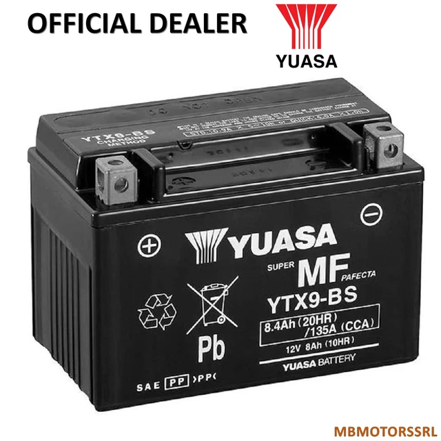 Batteria Gel FULBAT YTX9-BS Per Benelli TRK 502X ABS E4 500 - 12V 8Ah, Pronta All'uso, Senza Manutenzione