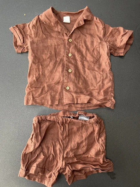 Zara boys outfit shorts shirt coord 12-18 months