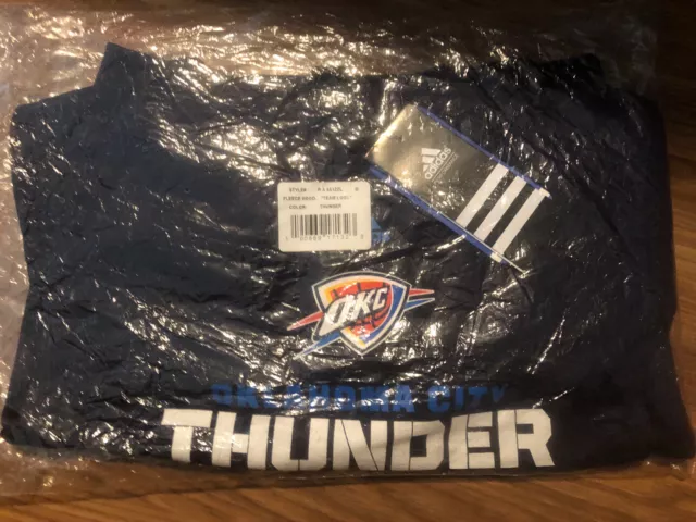 Oklahoma City Thunder Adidas Hoodie Sweatshirt -youth Boys Medium NWT