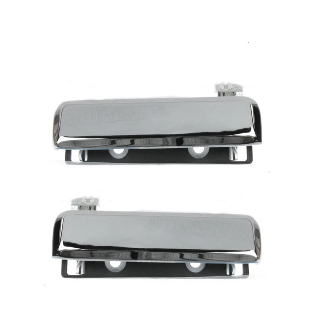 Chrome Exterior Outside Door Handle Pair Set For 1979-1991 Ford Mustang