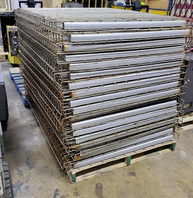 Lot of 40 Wire Decking 42" DEEP x 48" WIDE 3800 Capacity Waterfall Mesh Deck Use