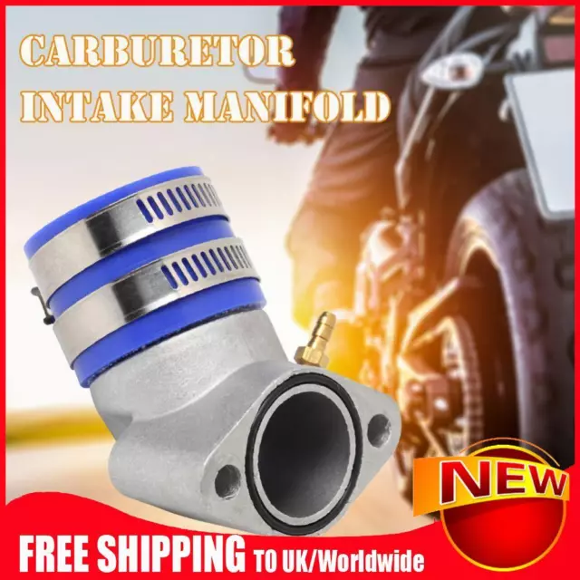 30mm Carburetor Frosted Intake Pipe Manifold Interface Boot for Scooter ATV Blue