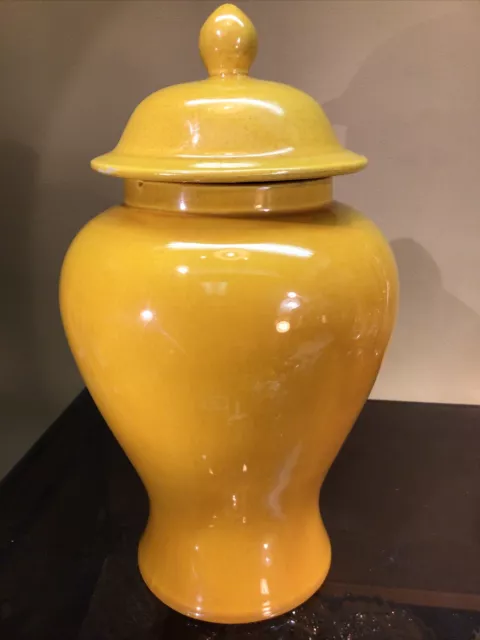 vtg Haeger mid century ginger jar & lid urn vase 4090 raised letters TM