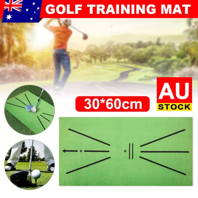 30x60cm Golf Training Mat Swing Detection Batting Aid Game Practice Pad Office