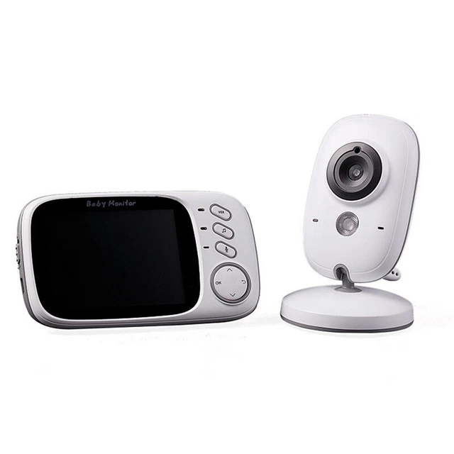 3,2 Colores LCD Inalámbrico Video Babyphone Visión Nocturna 5M Niñera-Mo P6U1