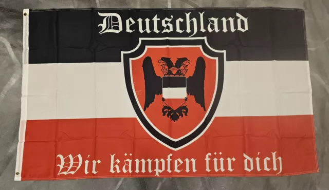 Fahne Flagge Deutschland - Deutsches Reich - Wir kämpfen für dich - 90 x 150 cm