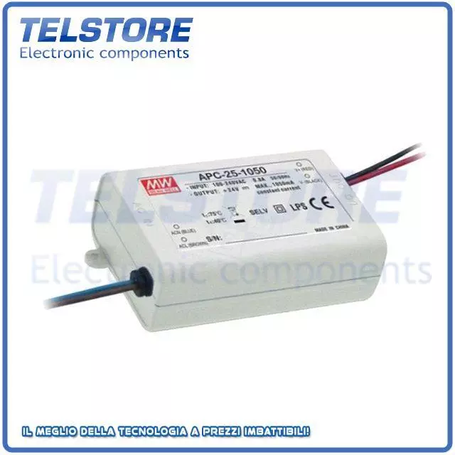 1pcs APC-25-350 Alimentatore switching per diodi LED 24,5W 25÷70VDC 350mA  .