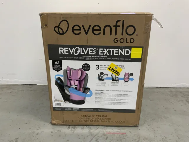 Evenflo GOLD Revolve 360 Rotational All-In-One Convertible Car Seat (Opal Pink)