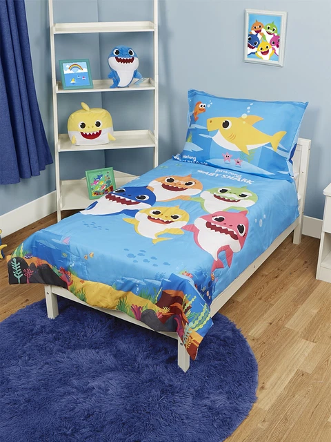 Baby Shark 4-Piece Toddler Bedding Set Baby Shark 4-Piece Toddler Bedding Set