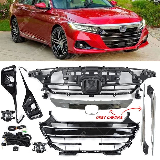 2021 2022 2023 Honda Accord Front Bumper Upper Lower Grill Trim Cover