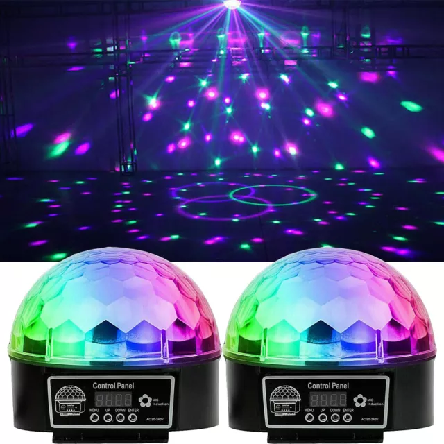 2er LED Discoteca Efecto de Luz RGB Escenario Luz de la Etapa Fiesta Dj Lámpara