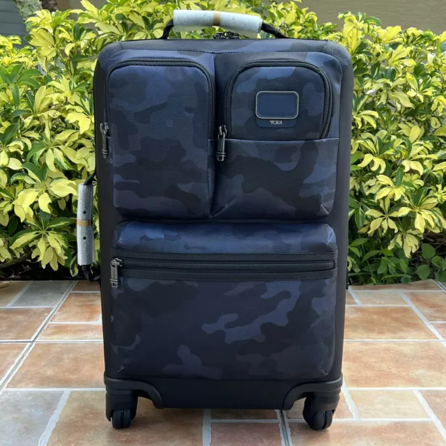 TUMI Briley International Expandable Carryon 4 Wheel Packing Case Navy Blue Camo