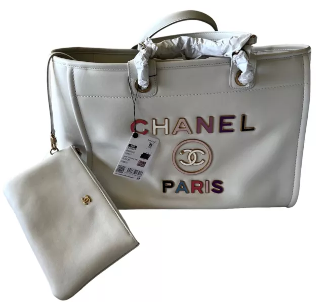 CHANEL DEAUVILLE LARGE shopping bag , new coll 2018-2019 , full set  $3,999.00 - PicClick