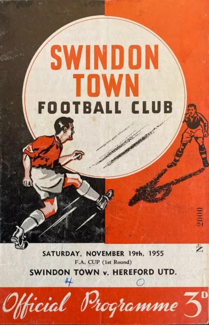 Swindon Town v Hereford United F A Cup 1st round 1955/56