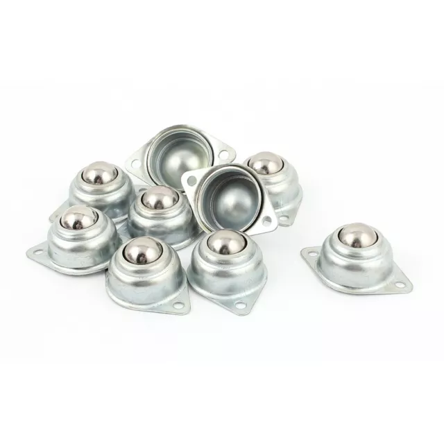 9Pcs Flange Mounted Fit Fixing Ball Transfer Bearing Unit Conveyor Roller Wheels