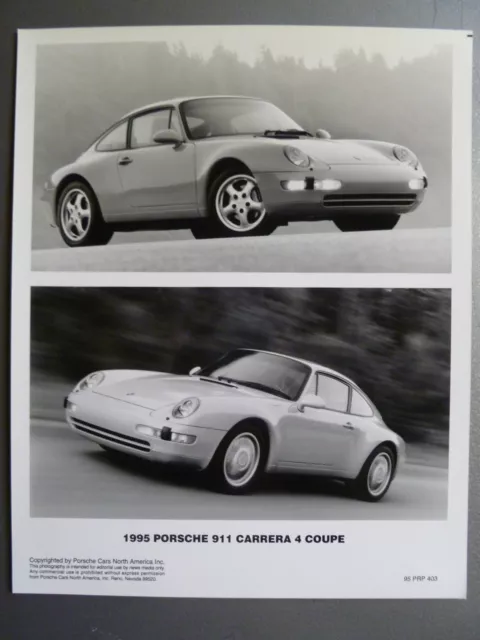 1995 Porsche 911 Carrera 4 Coupe Press Photo PCNA Issued RARE Awesome L@@K