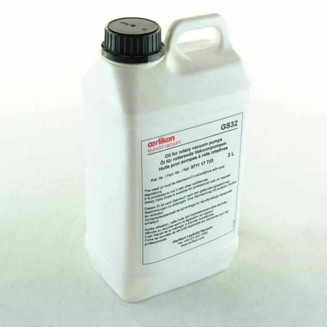 2-Litre Oerlikon Leybold LVO 120 Vacuum Oil for Rotary Vacuum Pumps GS32