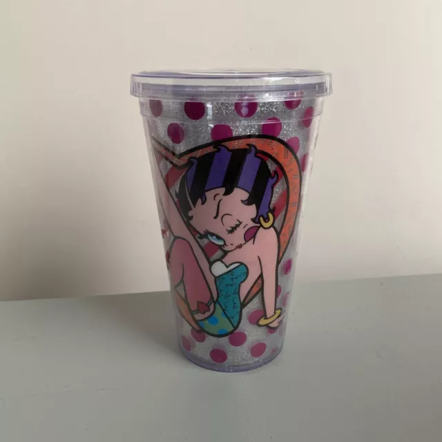 HIGH KICK Betty Boop Tumbler Romero Britto Drinking Cup 4048104 Enesco -NO STRAW