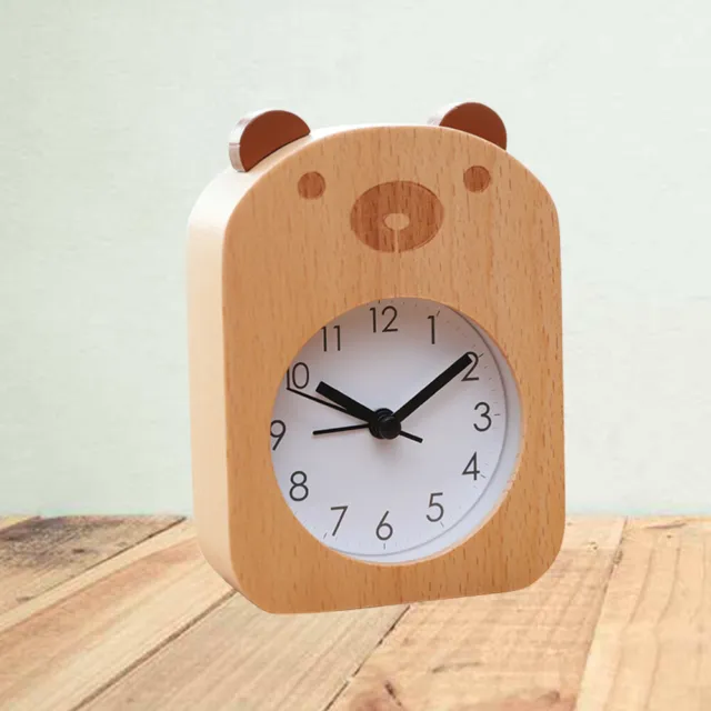 Reloj despertador de madera escritorio de madera reloj a batería relojes alarma