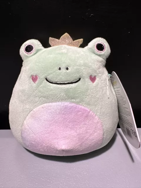 NWT Squishmallow FENRA The Frog Valentines 5” 2023 Gold Crown