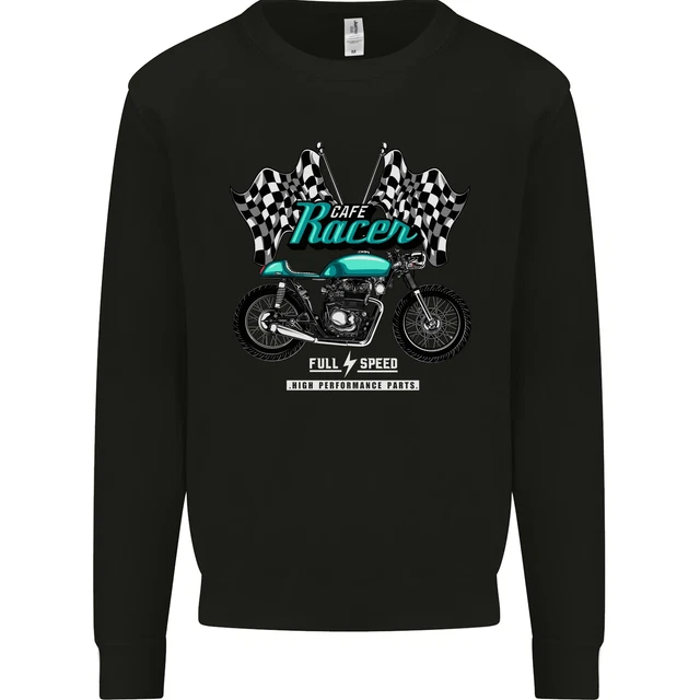 Cafe Racer Full Speed Biker Motorcycle Mens Sweatshirt Jumper