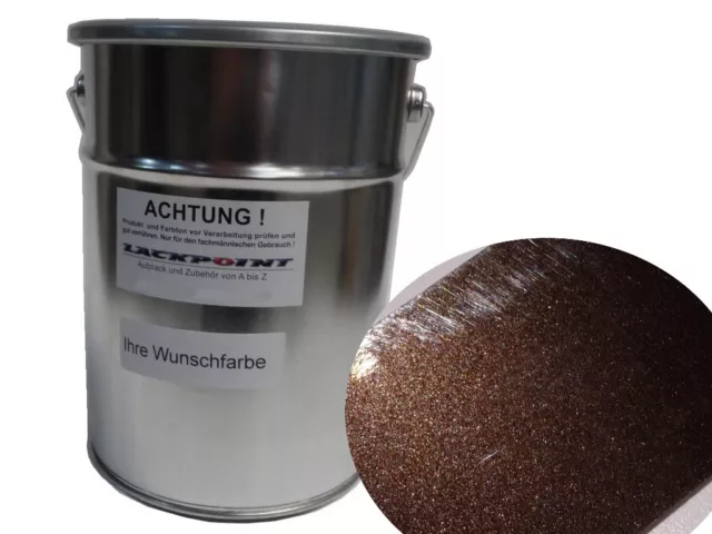 2 Liter Spritzfertigen Wasserbasis geeignet für BMW A88 Braun Metallic Autolack