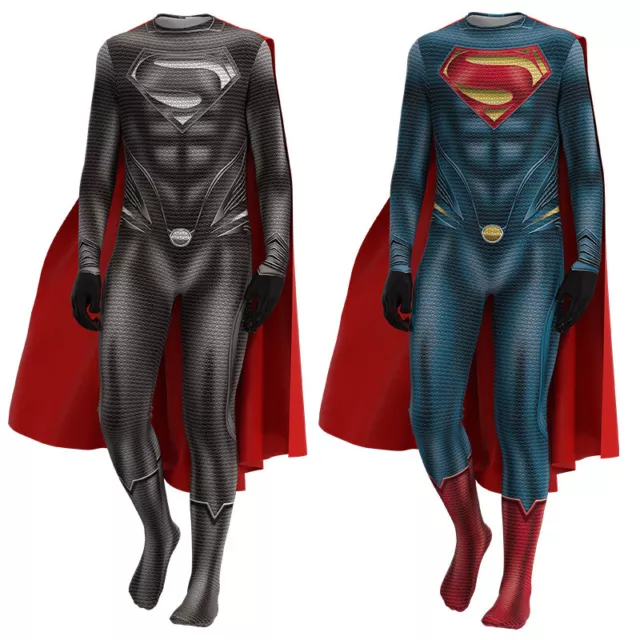 Cosplay Superman Man of Steel Jumpsuits Robe Clark Kent Bodysuit Zentai Costumes