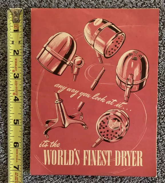 1940’s HELENE CURTIS BEAUTY SHOP OWNERS HAIR DRYER BROCHURE - CLASSIC BEE HIVE !