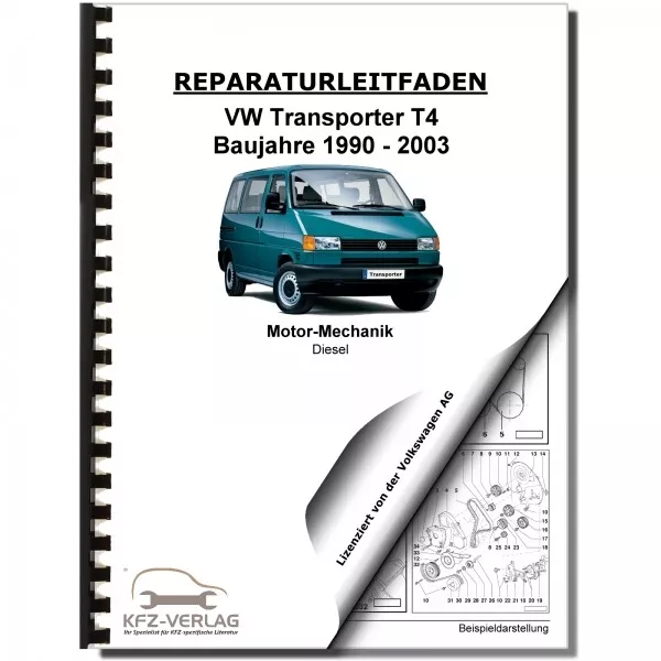VW Transporter T4 90-03 4-Zyl 1,9l Dieselmotor TDI 61-68 PS Werkstatthandbuch