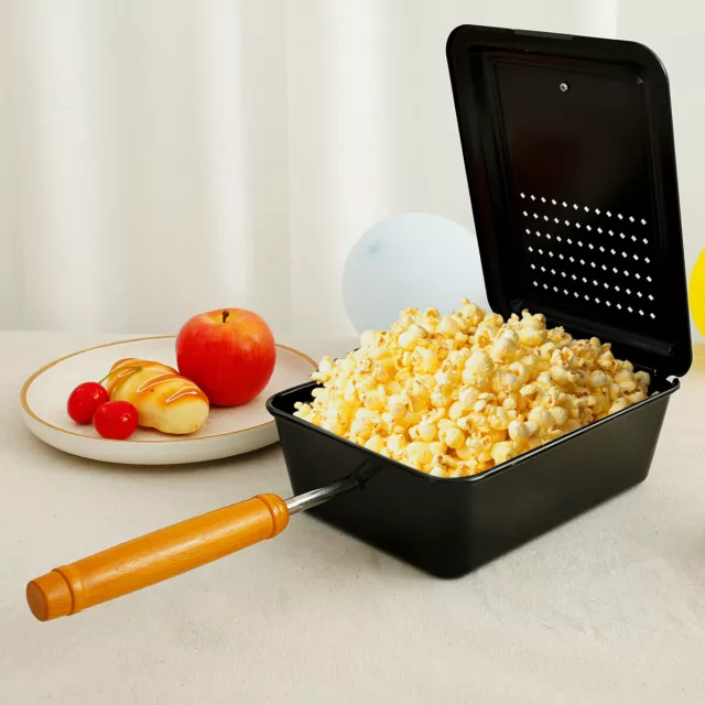 Popcorn Popper Nonstick Popcorn Pot with Removable Sturdy Iron Long Handle New