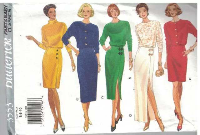 3553 UNCUT Butterick SEWING Pattern Misses Above Mid Knee Dress Fast Easy OOP FF