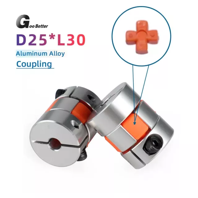 D25 L30 Shaft Coupler Flexible Plum Coupling CNC Stepper Motor Jaw Spider 5~14mm