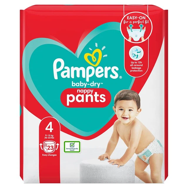 PAMPERS BABYDRY NAPPY Pants Size 4, 915kg, 23 Nappies £0.10 PicClick UK