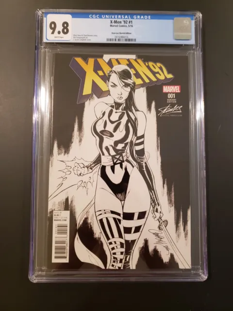 X Men ‘92 # 1 Psylocke Campbell Sketch Marvel Variant Edition Stan Lee Cgc 9.8