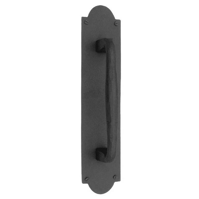 Acorn ILQBP Iron Art Hand Forged Pull with IMC Plate - Black
