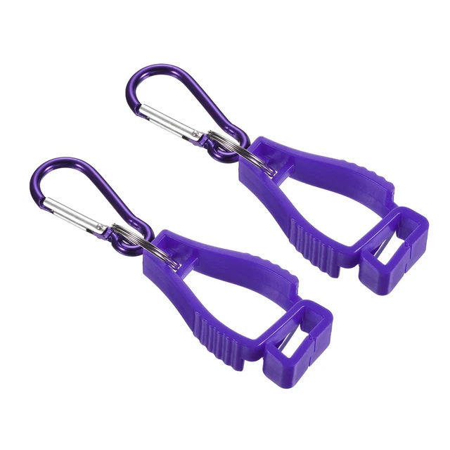 Guanto Protettivo,2pz Guanti Presa Clips Gancio Supporto Appendino,Viola