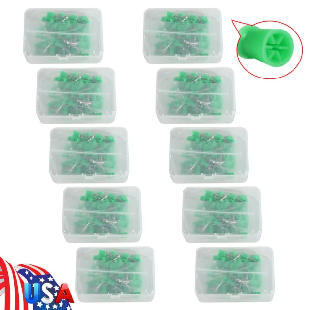 1000X Dental Polishing Polish Cups Prophy Cup Green Latch NEW for Contra Angle
