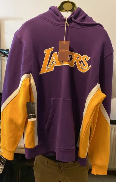 Felpa Uomo "Lakers" Mitchell&Ness - Taglia L - Nuova Con Etichetta